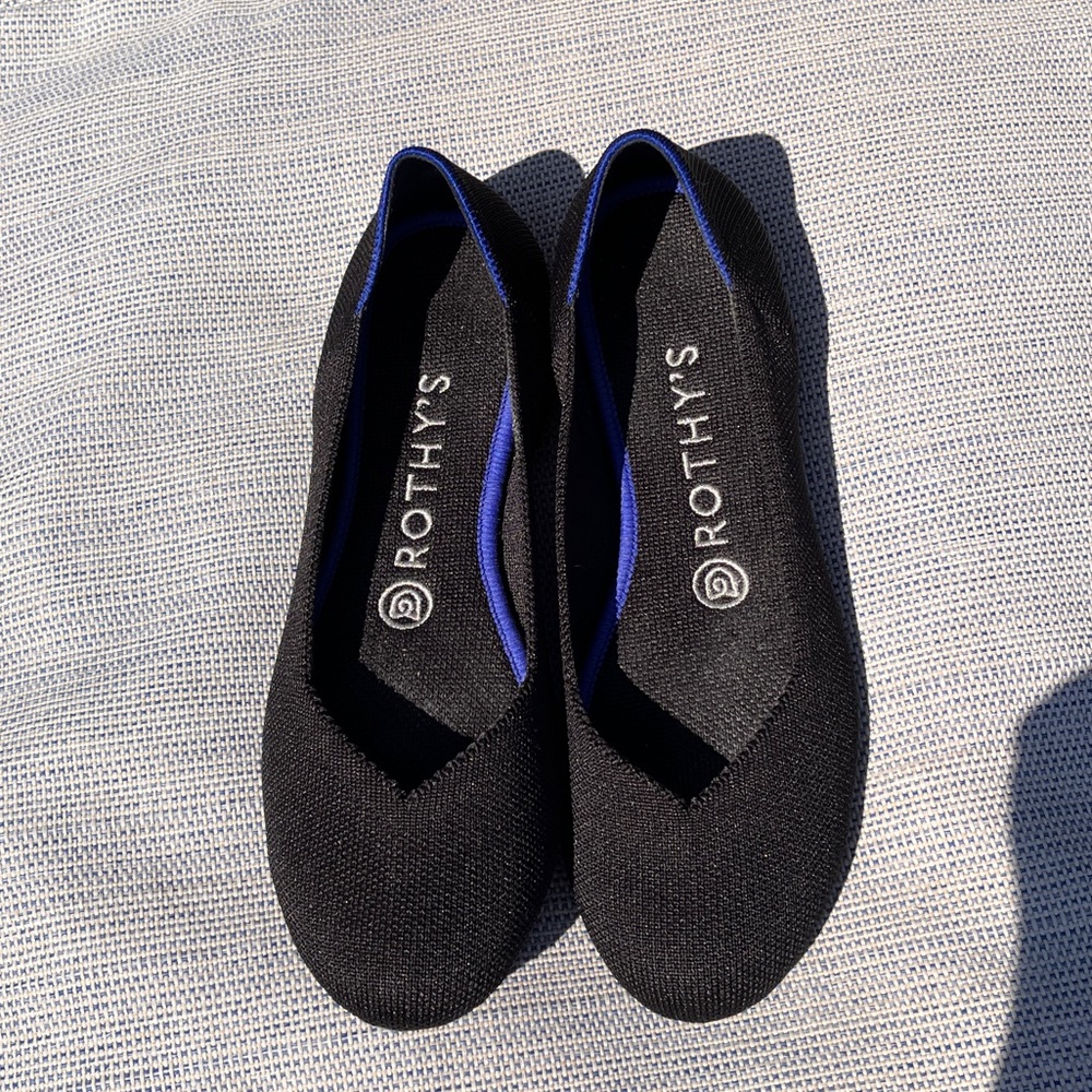 Rothy’s The Flat in Black - Excellent condition